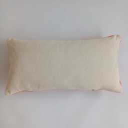 Moroccan Cactus Silk Cushion Cover, Handmade Orange Sabra Lumbar Pillow, Boho 24''x12''/60x30 cm - thumbnail 4