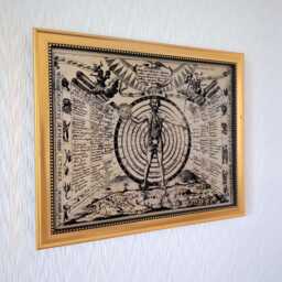 "Universal Man - Atalanta Fugiens, 1617 Handmade Reproduction On Canvas 8""x10" - thumbnail 3