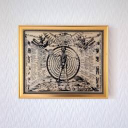 "Universal Man - Atalanta Fugiens, 1617 Handmade Reproduction On Canvas 8""x10" - thumbnail 1