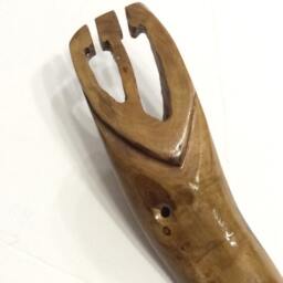 Israeli Handmade Judaica Art Olive Wood Mezuzah Case - M017 - thumbnail 2