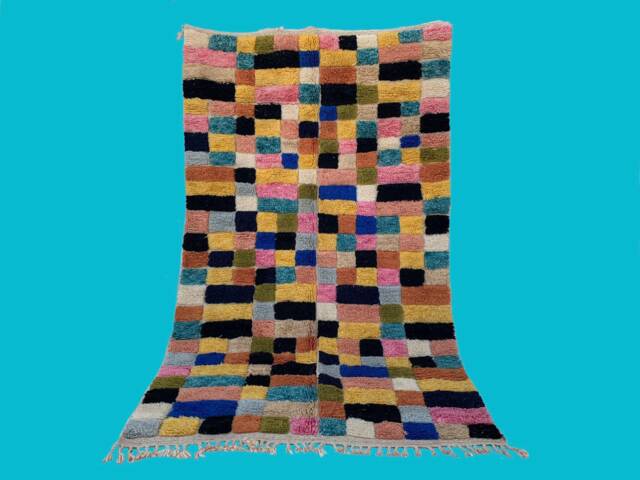Malika 5x8 Checkered Rug - image 1