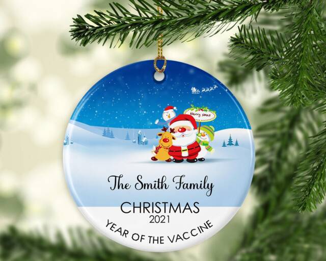 Personalised Father Christmas Ornament Family Keepsake Hanging Decoration Custom Ceramic Or Mdf Acrylic Bauble Customised Disc Decors - image 1