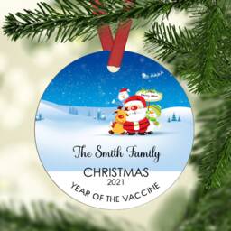 Personalised Father Christmas Ornament Family Keepsake Hanging Decoration Custom Ceramic Or Mdf Acrylic Bauble Customised Disc Decors - thumbnail 2