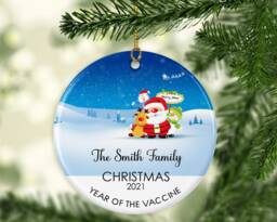 Personalised Father Christmas Ornament Family Keepsake Hanging Decoration Custom Ceramic Or Mdf Acrylic Bauble Customised Disc Decors