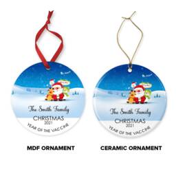 Personalised Father Christmas Ornament Family Keepsake Hanging Decoration Custom Ceramic Or Mdf Acrylic Bauble Customised Disc Decors - thumbnail 3