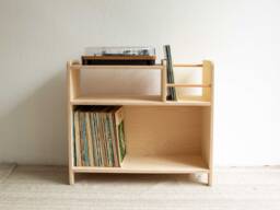 Wooden Vinyl Record Storage Cabinet, Turntable Stand, Amp - thumbnail 1