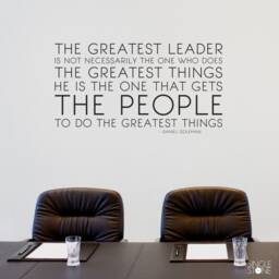 The Greatest Leader Wall Decal Daniel Goleman Quote - Business Office Vinyl Words