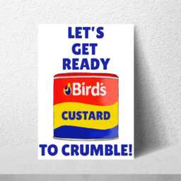 Song Lyric Poster, Let's Get Ready To Rumble, Poster Print For Kitchen, Quirky Decor Wall Art, Custard Apple Crumble - thumbnail 1