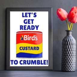 Song Lyric Poster, Let's Get Ready To Rumble, Poster Print For Kitchen, Quirky Decor Wall Art, Custard Apple Crumble - thumbnail 3