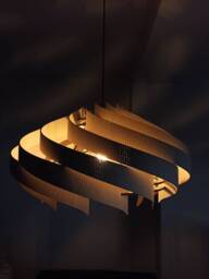 Birch Wood Pendant Light, Large Scandinavian Ceiling Lamp - Circus 600 - thumbnail 1
