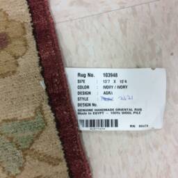13'7'' X 10'4'' Genuine Handmade Hand-Knotted Agra Oriental Rug A103948 - thumbnail 4