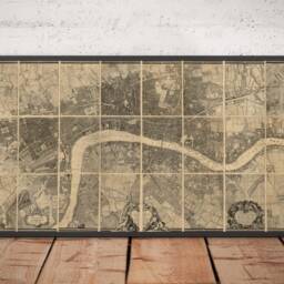 Full Map Of London in 1746 By John Rocque - London, Westminster, Southwark Massive Complete - 1.5M+ Big Wall Art Framed, Unframed - thumbnail 2