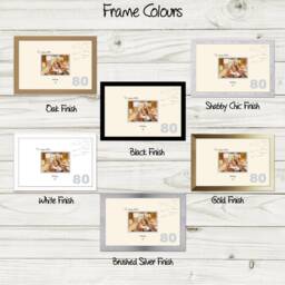 80Th Photo Frame Word Birthday Special Gift 7x5Sign-688D By Photos in A Word - thumbnail 2