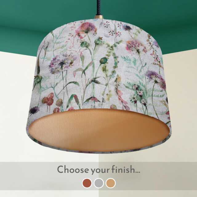 UK Handmade Country Lampshade, Floral Botanical Light Shade, Traditional Rustic Home Interior, Ceiling Table Lamp Shade - image 1