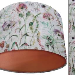 UK Handmade Country Lampshade, Floral Botanical Light Shade, Traditional Rustic Home Interior, Ceiling Table Lamp Shade - thumbnail 2