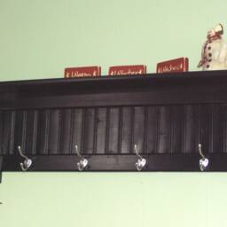 Country Coat Rack Wood Wall Shelf 36 Inches - thumbnail 3