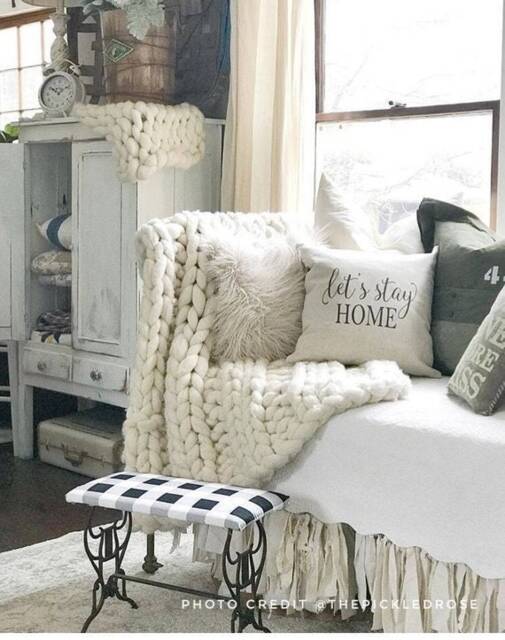 "Linen Farmhouse Pillow Cover Rustic " - image 1