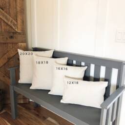 "Linen Farmhouse Pillow Cover Rustic " - thumbnail 4