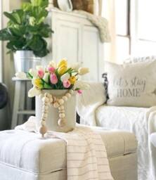 "Linen Farmhouse Pillow Cover Rustic " - thumbnail 2