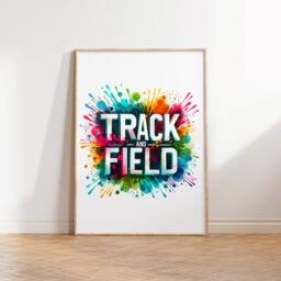 Track & Field Print Poster Set - Of 3 Runner Posters - Running Art Painting Decoration Decor Wall Gifts Gift - thumbnail 3