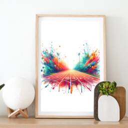 Track & Field Print Poster Set - Of 3 Runner Posters - Running Art Painting Decoration Decor Wall Gifts Gift - thumbnail 2