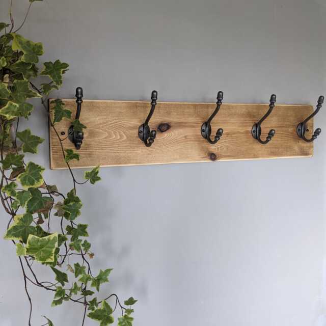 Reclaimed Wood Coat Rack Handcrafted in Devon - image 1