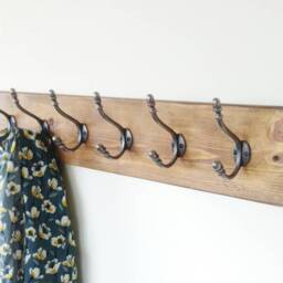 Reclaimed Wood Coat Rack Handcrafted in Devon - thumbnail 2