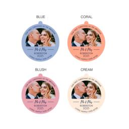 Personalised First Christmas Wedding Photo Bauble - thumbnail 3