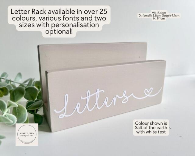 Letter Rack - Family New Home Gifts -Wood Personalised Mail Hold Christmas Holder