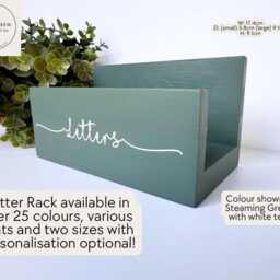Letter Rack - Family New Home Gifts -Wood Personalised Mail Hold Christmas Holder - thumbnail 3