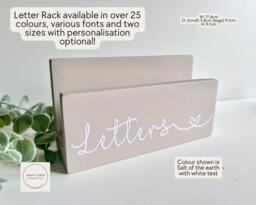 Letter Rack - Family New Home Gifts -Wood Personalised Mail Hold Christmas Holder - thumbnail 1
