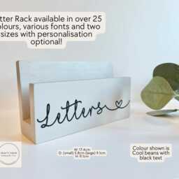 Letter Rack - Family New Home Gifts -Wood Personalised Mail Hold Christmas Holder - thumbnail 2