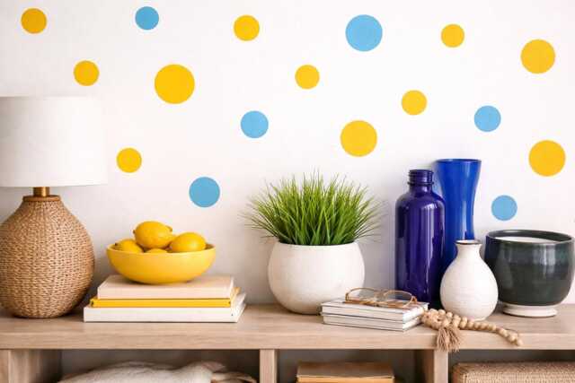 Polka Dot Wall Decals Modern Kids Room Decor, Removable Stickers - image 1