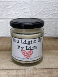 Soy Wax Candle You Light Up My Life, Novelty Label - thumbnail 1