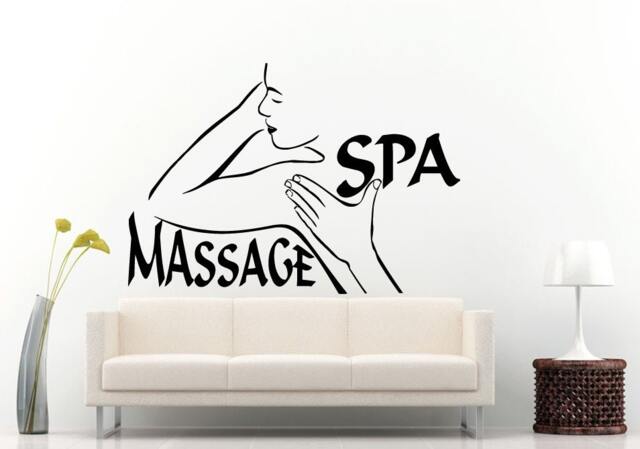 Massage & Spa Salon Relaxation Beauty Wall Decal Vinyl Sticker Mural Room Decor L667 - image 1