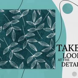 Marker Drawing Leaves Design Vinyl Flooring, Green Flooring Linoleum, White Waterproof Material, Floral Living Room Decoration, Office Decor - thumbnail 2