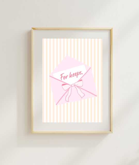 For Keeps Art Print - Tommen College Poster Sports Romance Kavanagh 13 - image 1