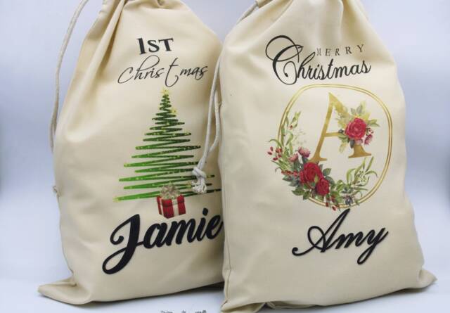 Personalised My 1St Christmas Santa Sack, Personalised Eve Special Delivery Stocking - image 1