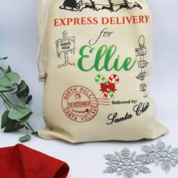 Personalised My 1St Christmas Santa Sack, Personalised Eve Special Delivery Stocking - thumbnail 3