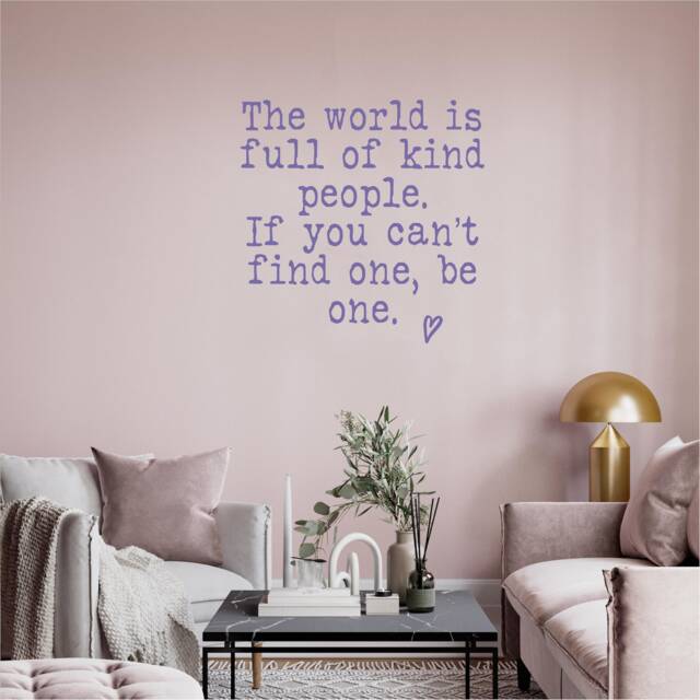 The World Is Full Of Nice People, Inspirational, Motivational, Office, School, Home Wall Art, Sticker, Decal, Transfer, 5 Size's 36 Colours - image 1