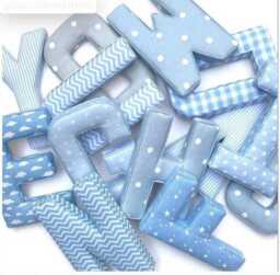 Fabric Letters For Baby Nursery, Pink, Blue, Green, Personalised New Gift, Nursery Wall Decor - thumbnail 1