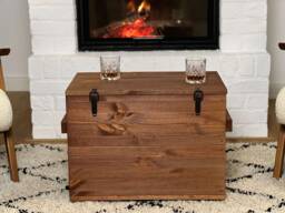 Coffee Table Chest Wooden Box Vintage Shabby Chic - thumbnail 1