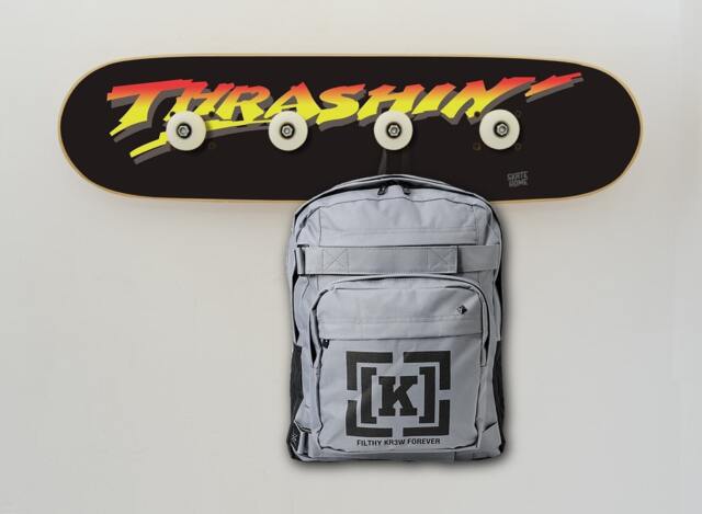 Teen Room Original Skateboard Wall Coat Rack Thrashin By Skate-Home - image 1