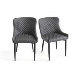 Set Table 200cm + 6 Chairs Boston Dining Trapezium - Frame Legs - thumbnail 4