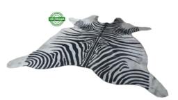 Cowhide Rug Zebra Black White 6.9 X 6.2 Ft A489 Peau De Zebre Piel Vaca Impresa Cebra