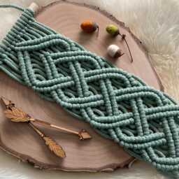 Irish Wall Art, Green Celtic Tapestry, Made in Ireland - thumbnail 2