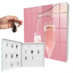 Bubble Toast Key Cabinet For Home, Pink Box Wall, Minimalist Food, Lovers Of Elegance & Good Style - thumbnail 2