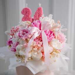 Handmade Soy Wax Birthday Candle Bouquet Customizable Number Candles - thumbnail 1