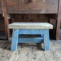 Rustic Reclaimed Wood Milking Stool Handmade Welsh Countryside Decor - thumbnail 2