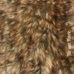 Faux Fur Area Rug - Rectangle Shaggy Soft Medium Brown Wolf Tan Brown Tones Designer Rugs By Accents Usa - thumbnail 3